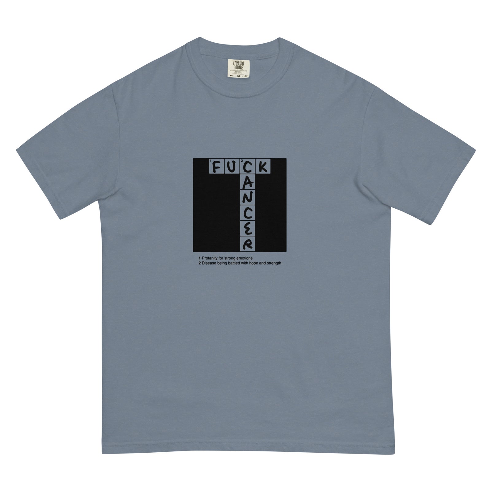 F Cancer Black Crossword T-Shirt