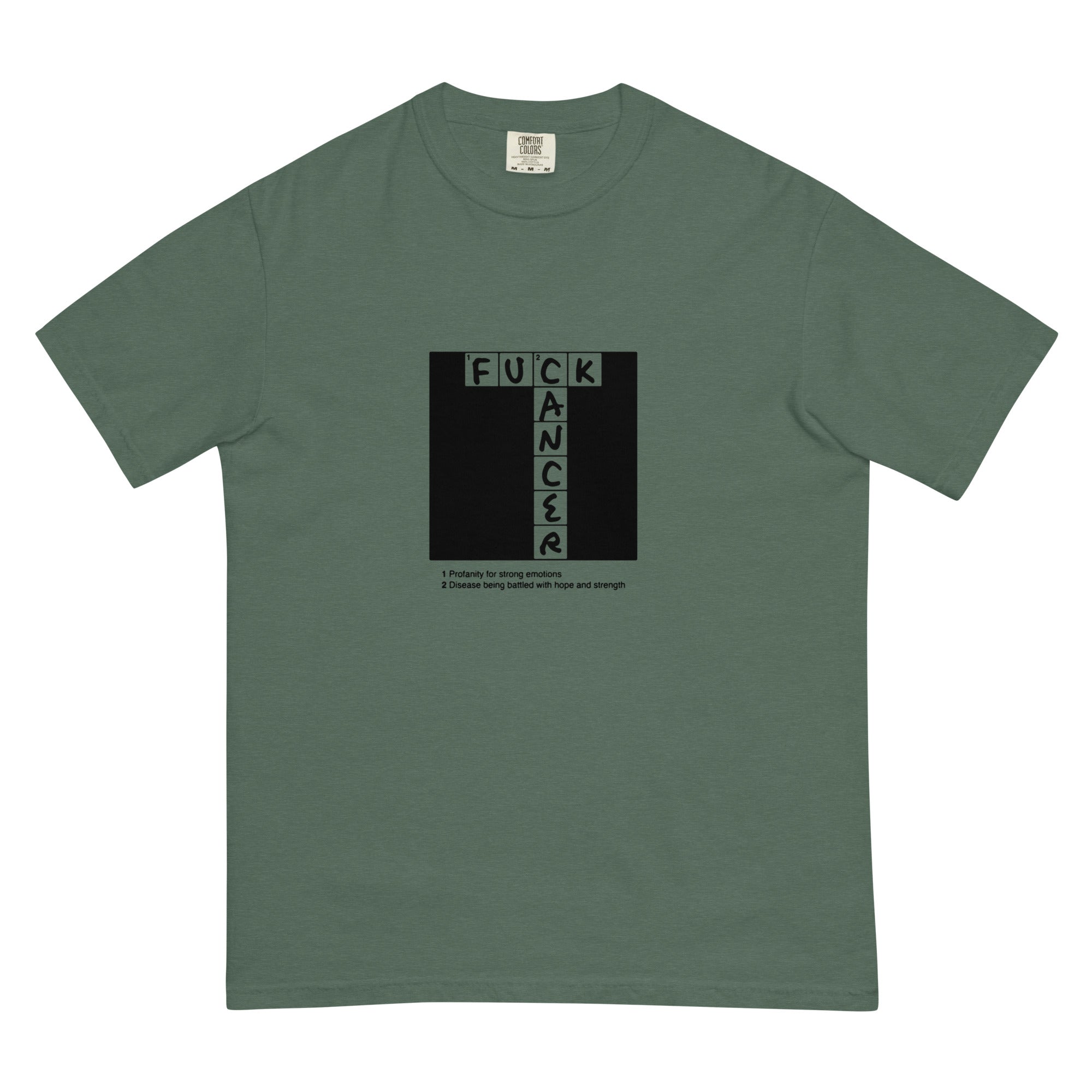 F Cancer Black Crossword T-Shirt