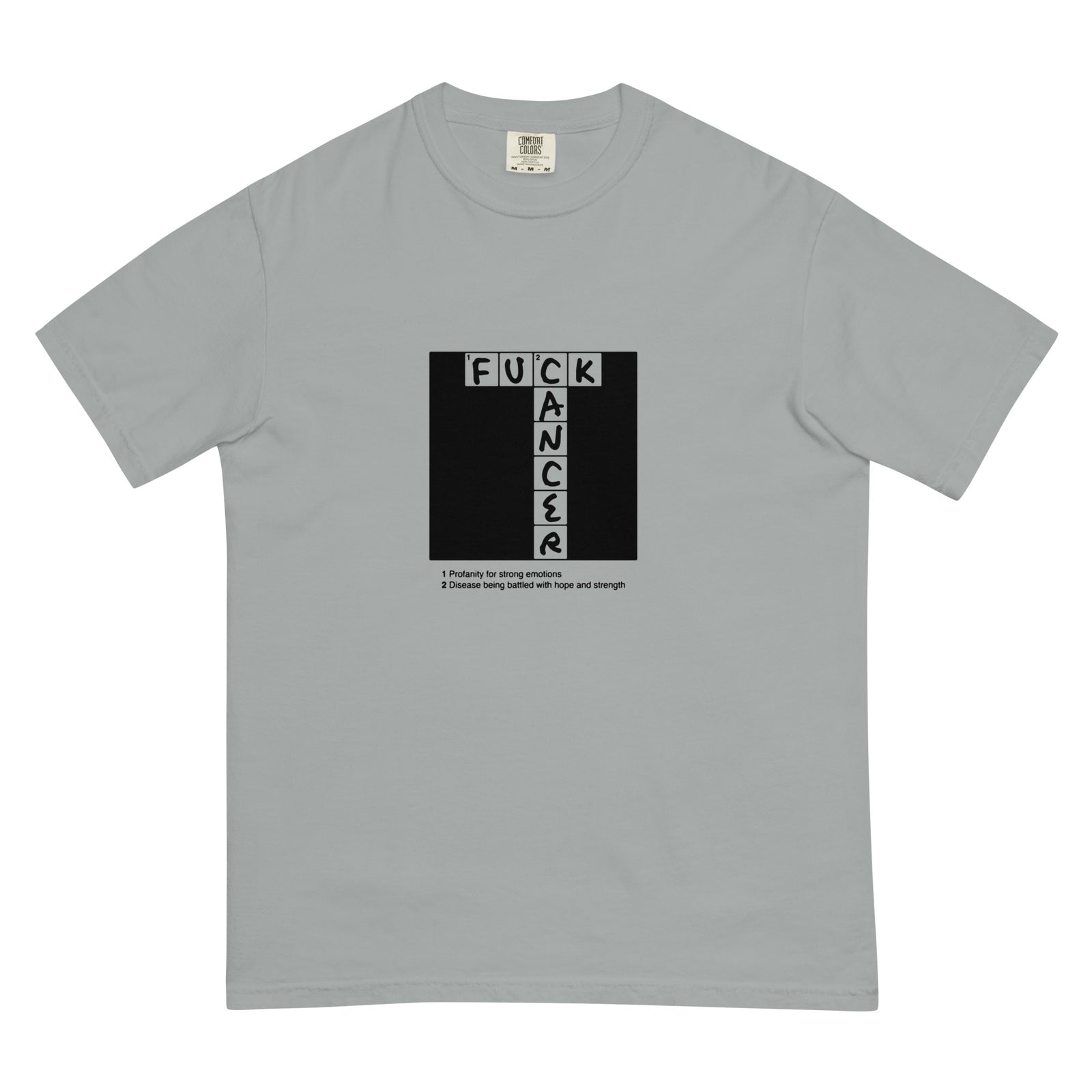 F Cancer Black Crossword T-Shirt