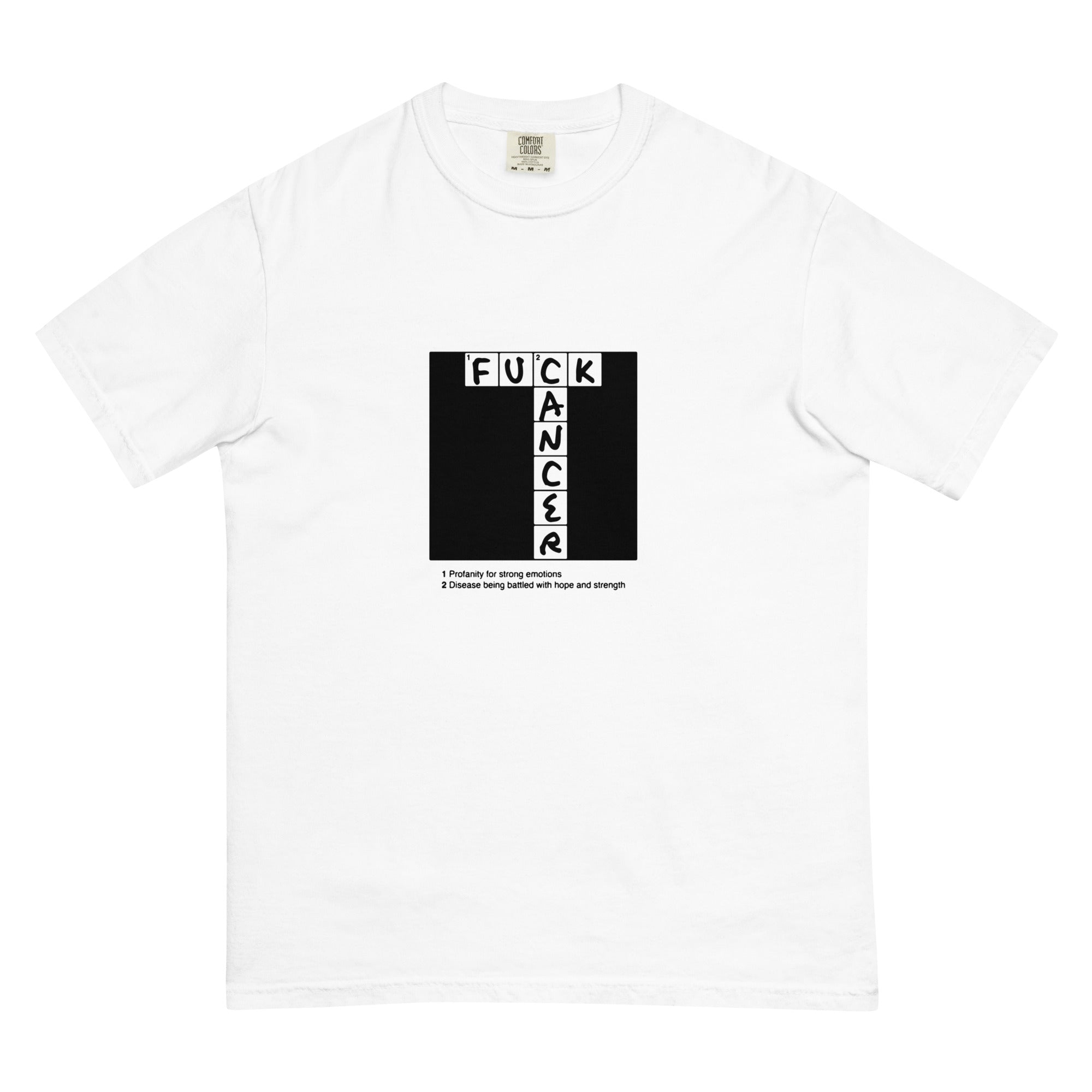 F Cancer Black Crossword T-Shirt